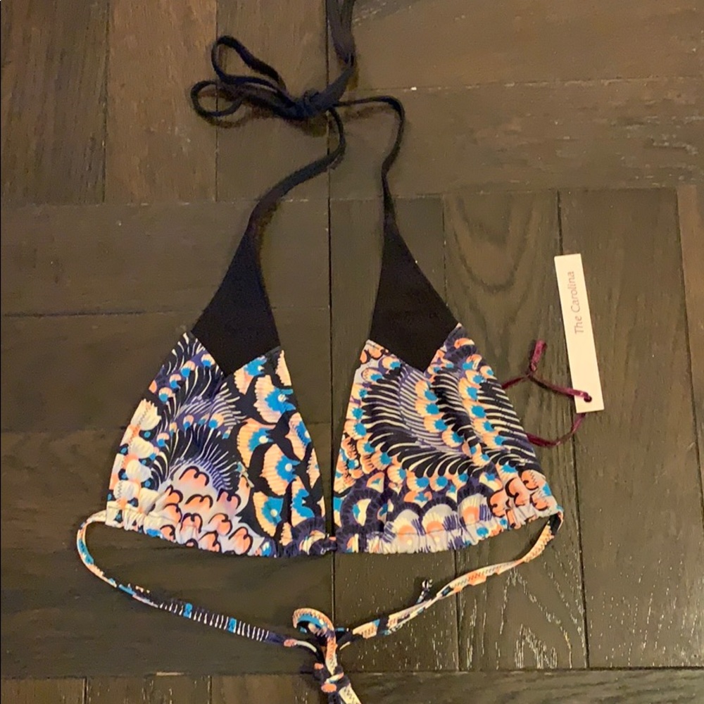 3/$30- NWT Syla by Sylvie Cachay Koi Print Triangle Bikini top.